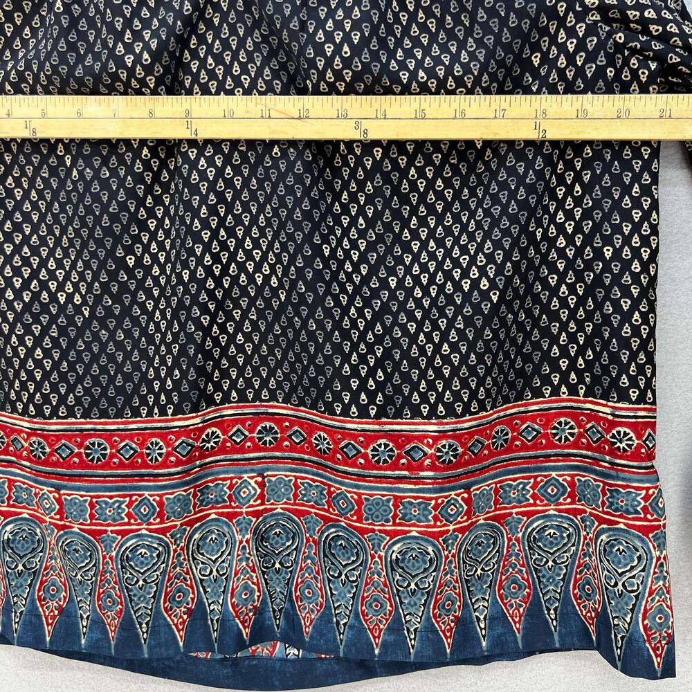 Lauren Ralph Lauren Top Women's Size L Blue And Red Tunic Long Sleeve Boho - Picture 2 of 9